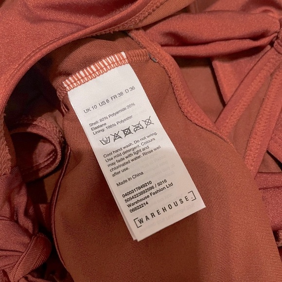 Warehouse | Copper Side Tie Bikini Size 6/8 - Picture 8 of 8